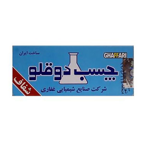 چسب دوقلو معمولی شفاف غفاری مدل 8 گرمی