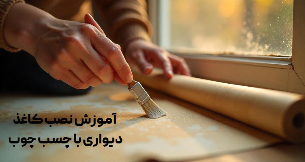 How to install wallpaper with wood glue