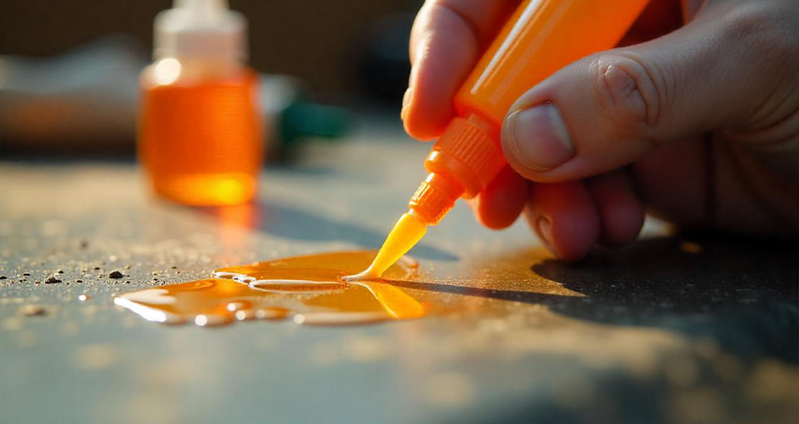 Dried glue solvent 123 paper